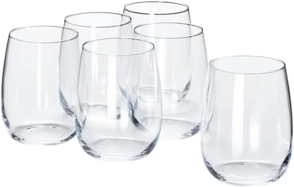 ست 6 عددی لیوان شراب بدون پایه ایکیا مدل استورسینت، شیشه شفاف، لوازم جانبی آشپزخانه، لیوان و لیوان آب، لیوان شراب، 37 سانتی لیتر