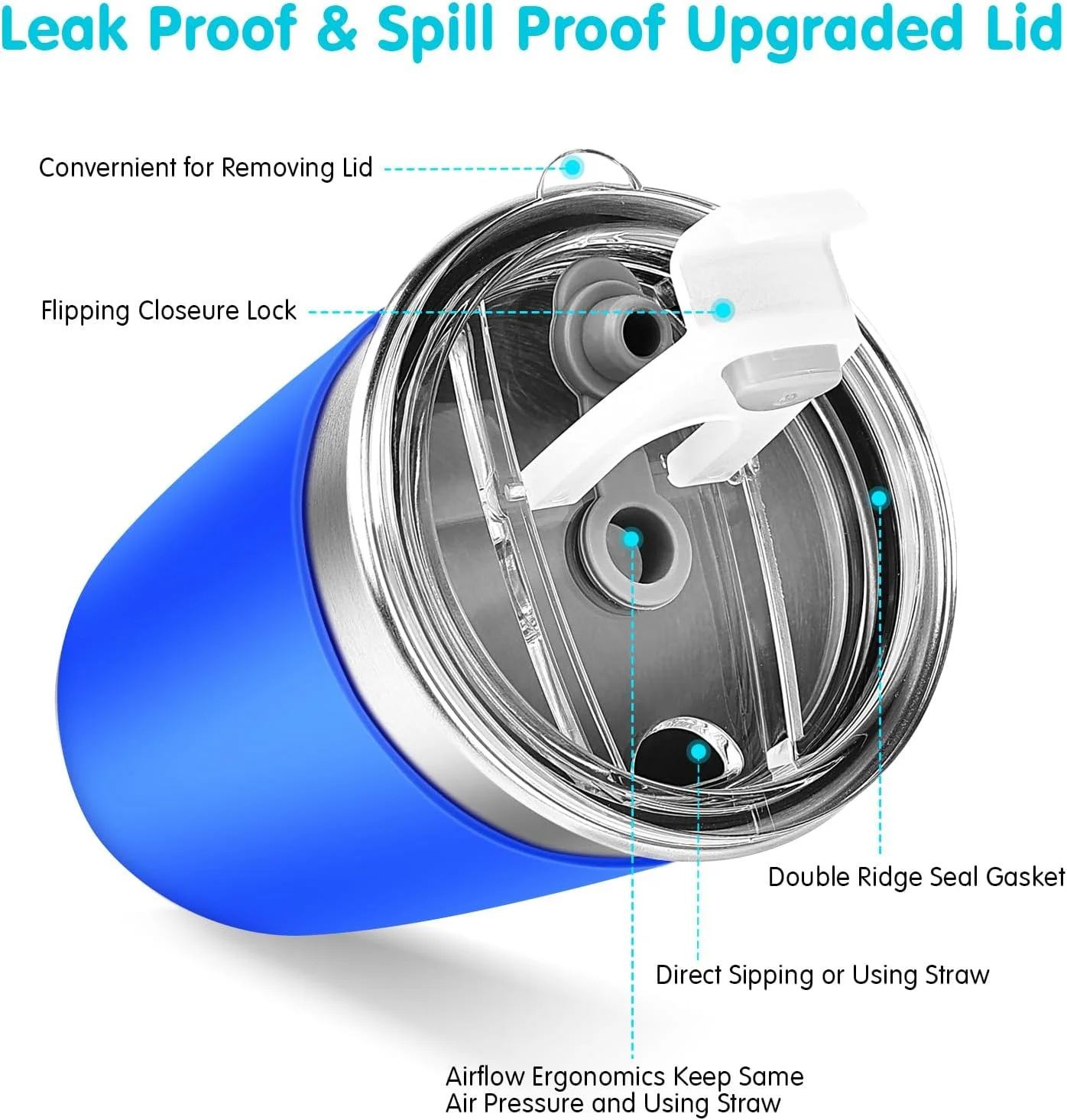 لیوان کودک با نی و درب ضد ریزش، بسته 6 عددی لیوان استیل 350 میلی لیتری به همراه زیر لیوانی، لیوان آب نشکن، لیوان فلزی بدون BPA برای کودکان، بزرگسالان، داخل خانه، خارج از خانه