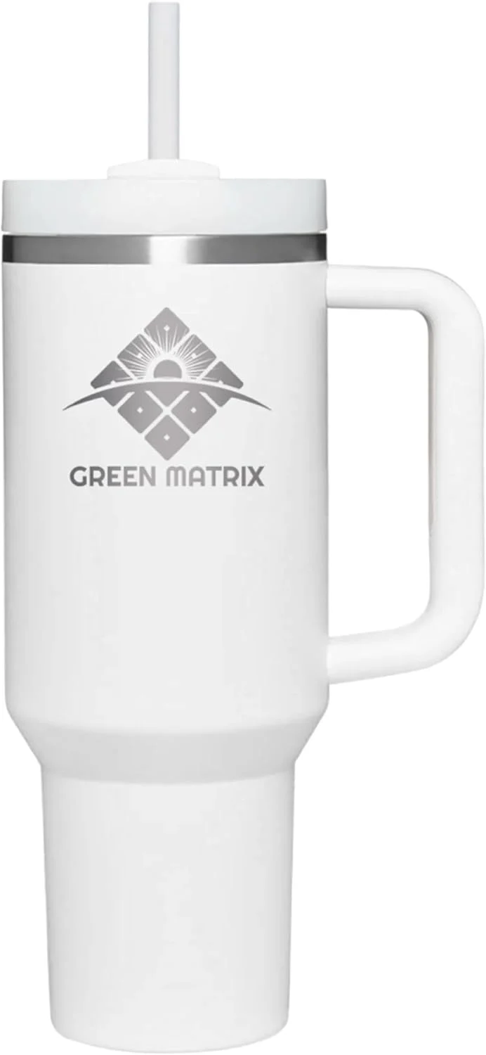 تراول تامبلر | تامبلر کلاسیک 40 اونسی با درب و نی | هدیه برای خانم ها و آقایان | 40 اونس - (سفید)