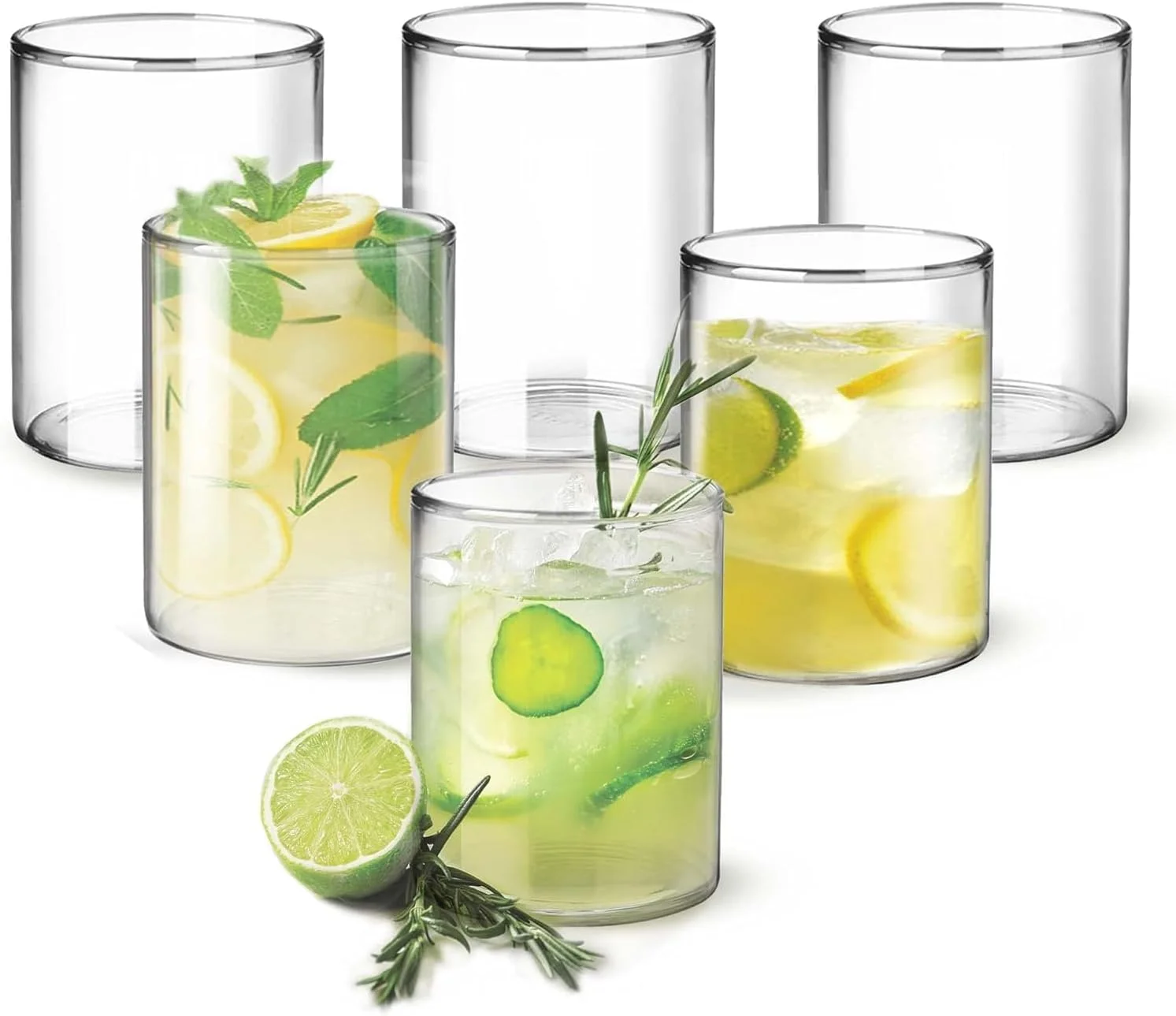 لیوان شیشه ای بروسیلیکات ترئو بای میلتون مدل Vector، ۳۰۰ میلی لیتر - بسته ۶ عددی