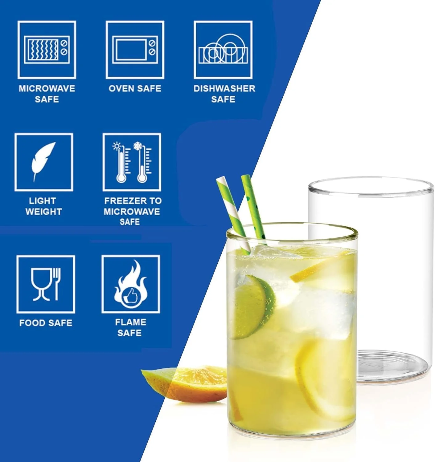 لیوان شیشه ای بروسیلیکات ترئو بای میلتون مدل Vector، ۳۰۰ میلی لیتر - بسته ۶ عددی