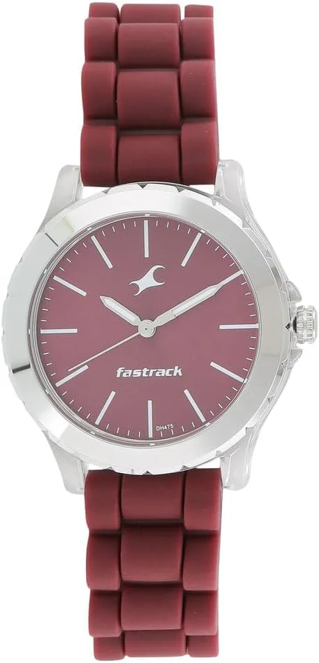 ساعت مچی آنالوگ صفحه قرمز فستراک زنانه - NP68009PP06