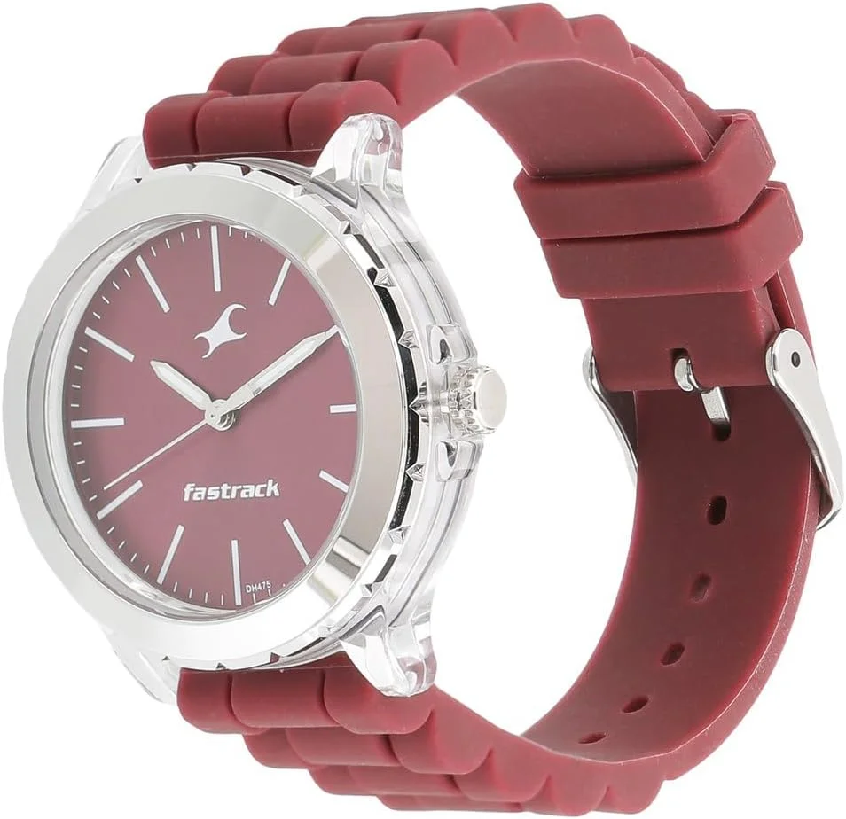 ساعت مچی آنالوگ صفحه قرمز فستراک زنانه - NP68009PP06