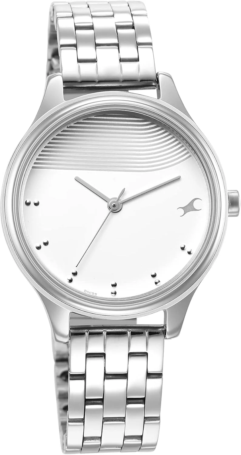 ساعت مچی عقربه ای زنانه فستراک با صفحه نقره ای - 6280SM01/NR6280SM01