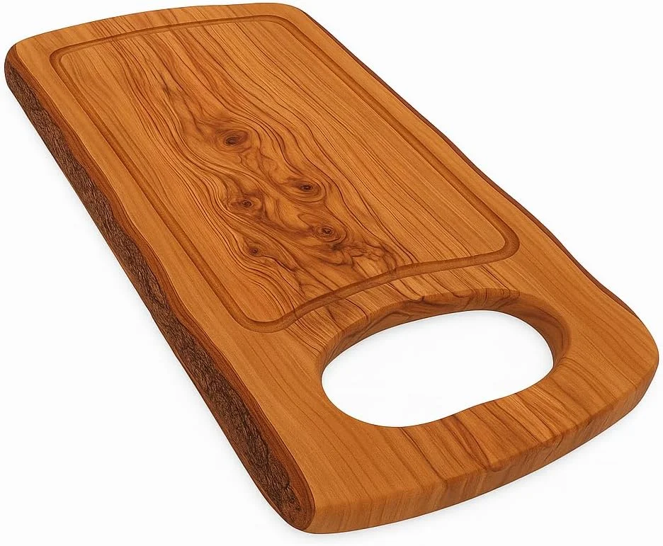 تخته چوبی زیتون Abio با دسته، 40 x 20 سانتی متر، تخته برش، تخته آشپزخانه، تخته سرو، تخته صبحانه 540001