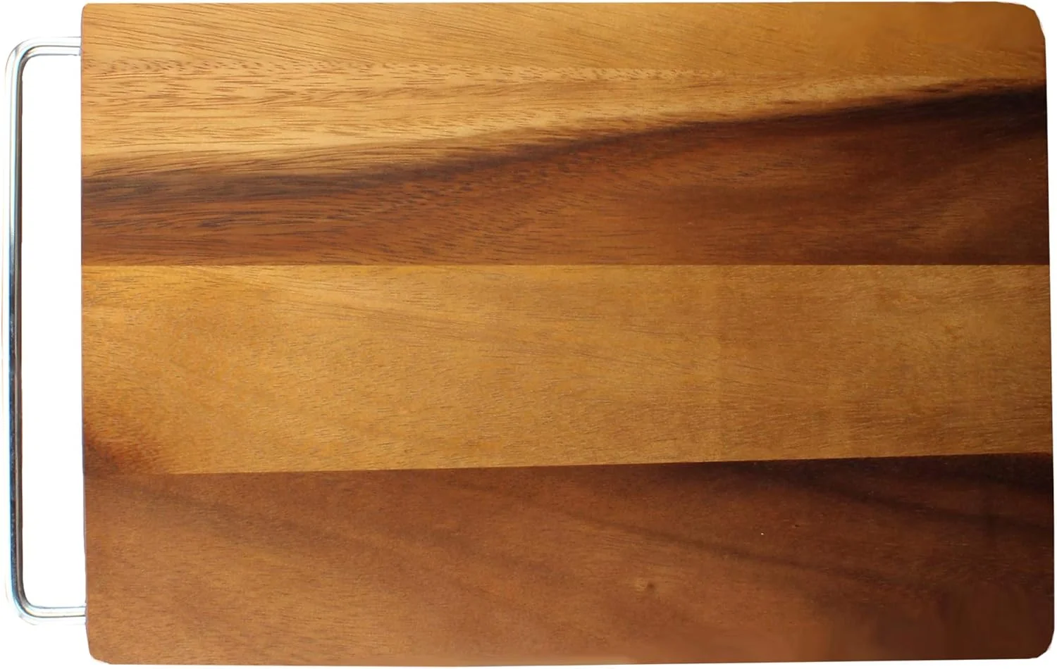 تخته برش چوبی آکاسیا - 33 در 20 سانتی متر - چوب با دسته استیل