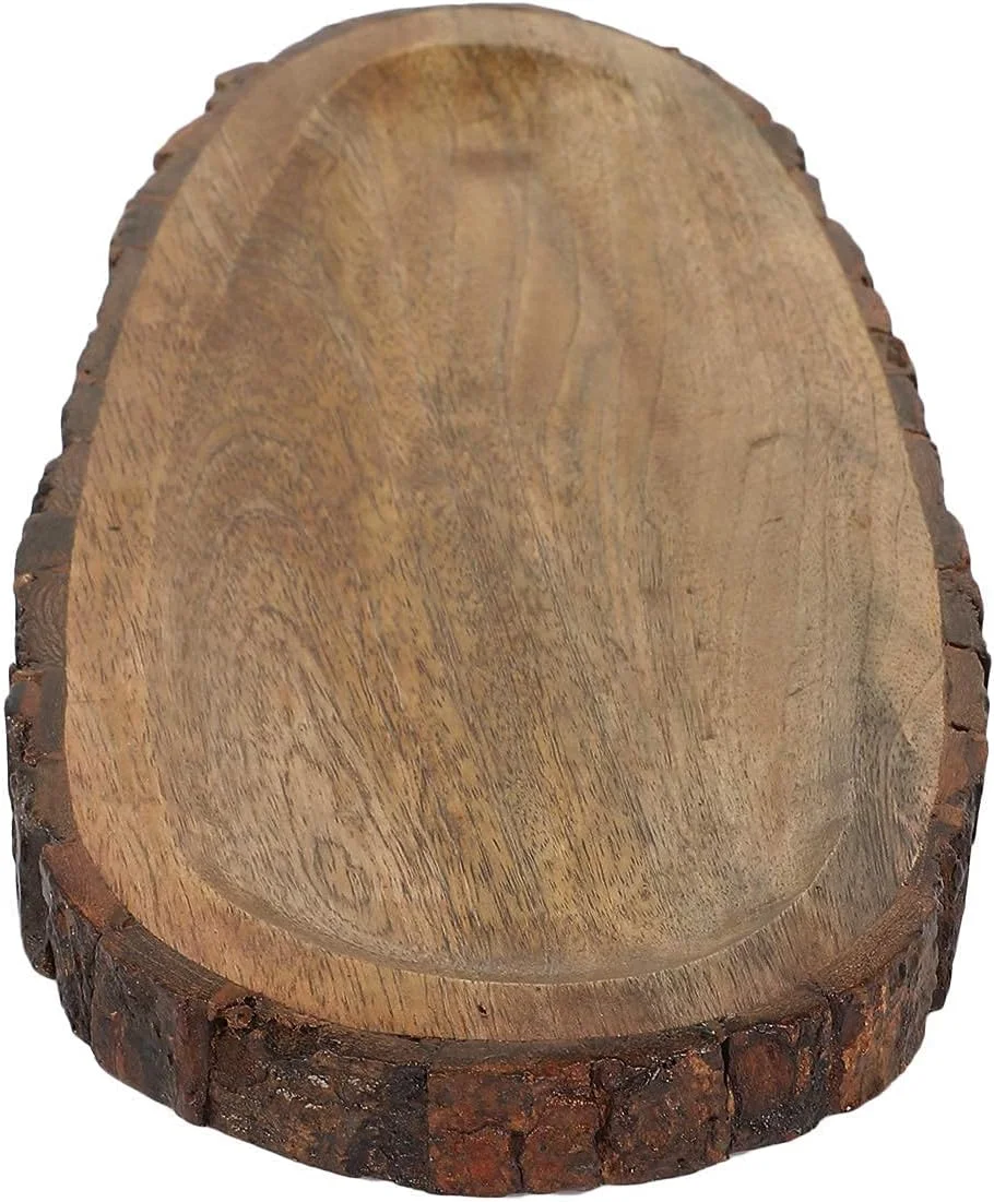 سینی سرو چوبی Acewood | دیس سرو با روکش پوست درخت | دست ساز | چوب اقاقیا | سینی چوبی | دیس سرو | هدیه دیوالی - (40 x 16 x 2.5 سانتی متر) سینی سرو چوبی Acewood | دیس سرو با روکش پوست درخت | دست ساز | چوب اقاقیا | سینی چوبی | دیس سرو | هدیه دیوالی - (40 x 16 x 2.5 سانتی متر)