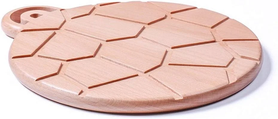 تخته برش چوبی AQHCGS پیتزا، سینی سرو پنیر، تخته برش گرد صیقلی شده با دست