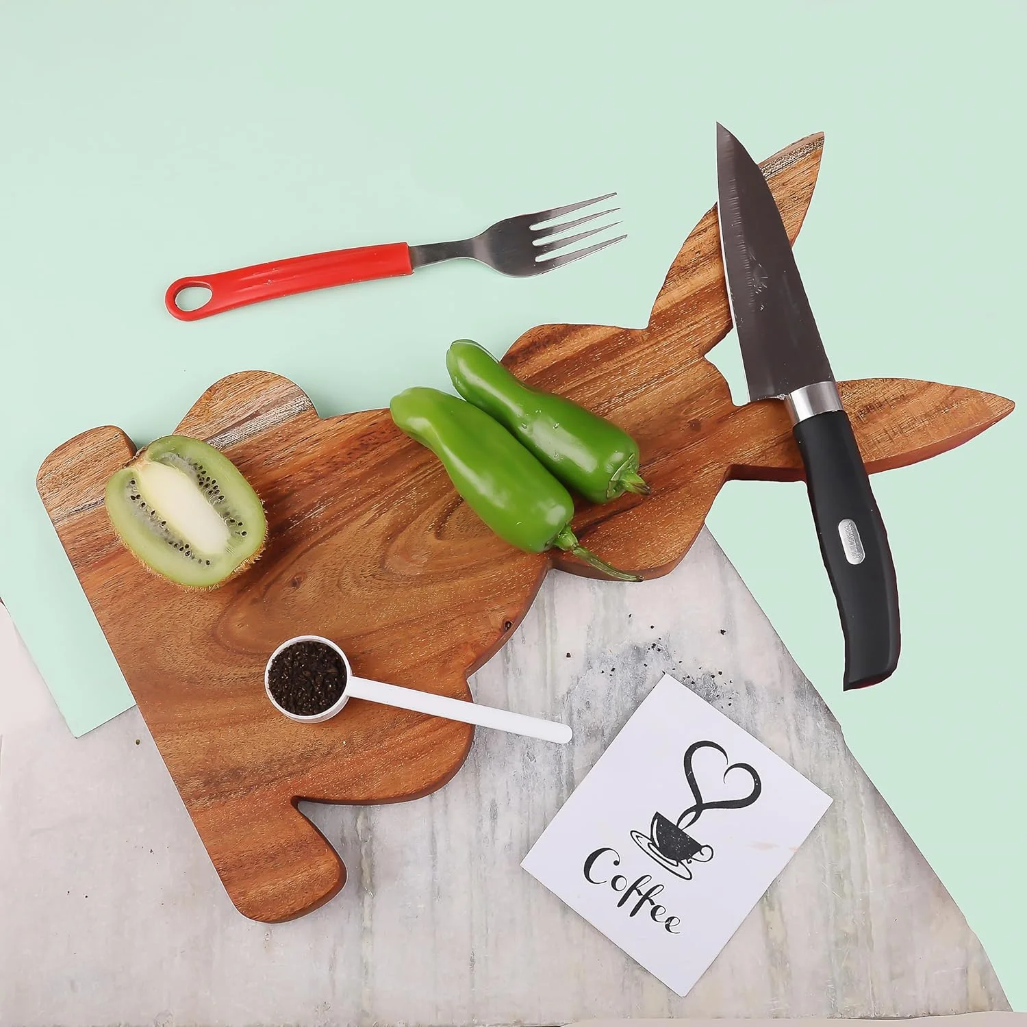 تخته سرو چوبی طرح خرگوش بامزه Affinity Decor، تخته برش چوبی برای آشپزخانه، تخته های سرو سوسیس و کالباس چوبی، سینی سرو هدیه عید پاک برای پنیر و غذا، 34.3 سانتی متر × 20 سانتی متر