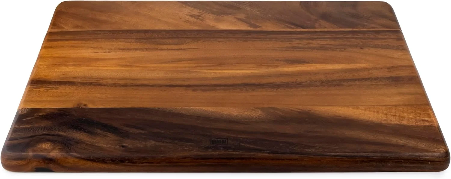 تخته برش چوبی بسیار بزرگ BILLI - تخته خردکن چوب اقاقیا درجه یک، تخته گوشت، تخته آشپزخانه سرآشپز - عرض 36 x طول 50 x ارتفاع 2 سانتی متر
