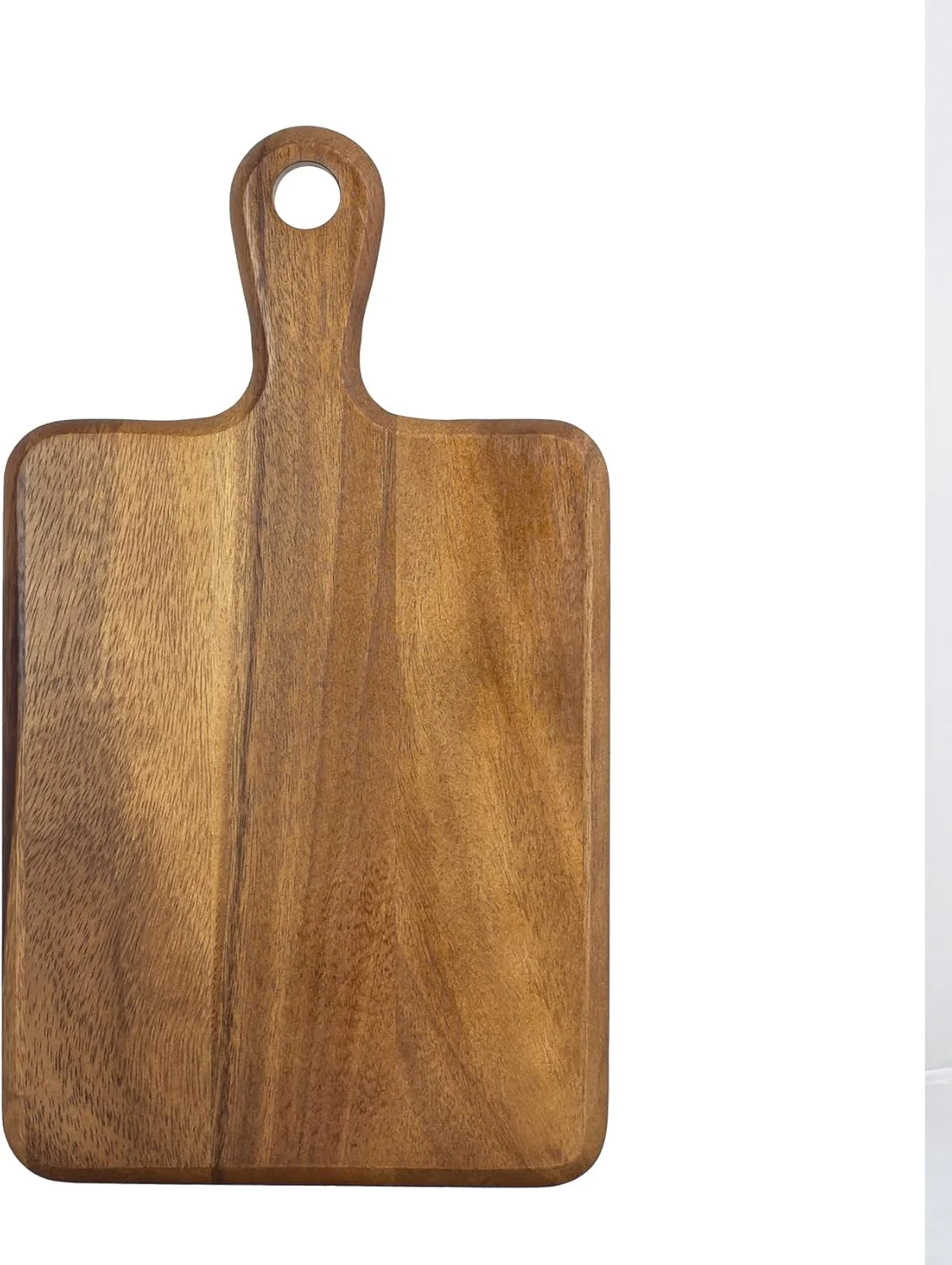 تخته برش چوبی دسته دار بیلی - تخته سرو/تخته برش چوب اقاقیا، سینی سرو، پارو پیتزا، قهوه ای 40x23x2 سانتی متر