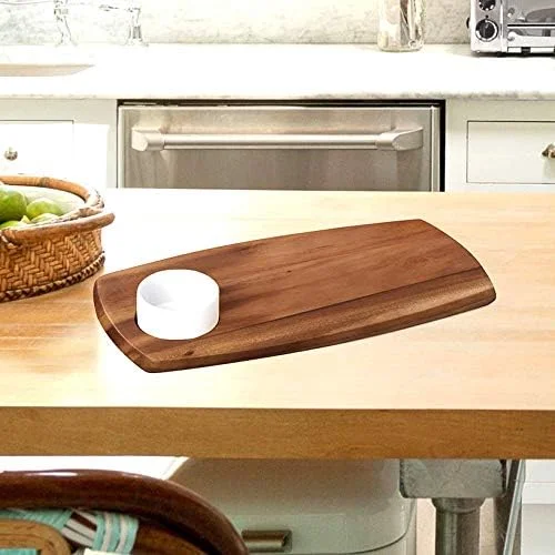 تخته سرو چوبی بیلی با کاسه سرامیکی