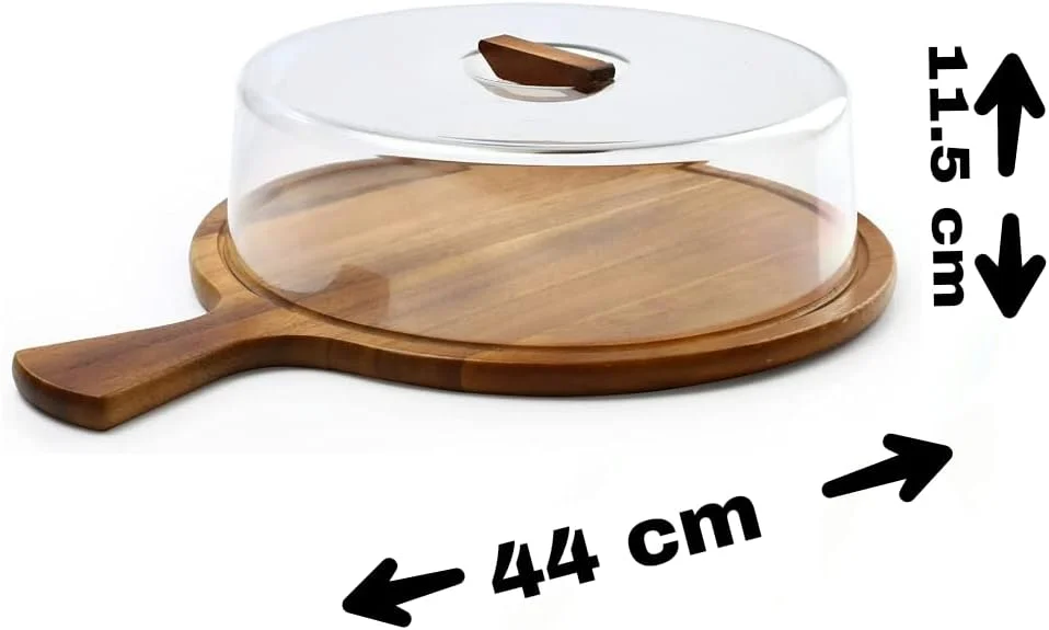 تخته سرو بلک استون، تخته سرو پیتزا چوبی با روکش اکریلیک - AC3211