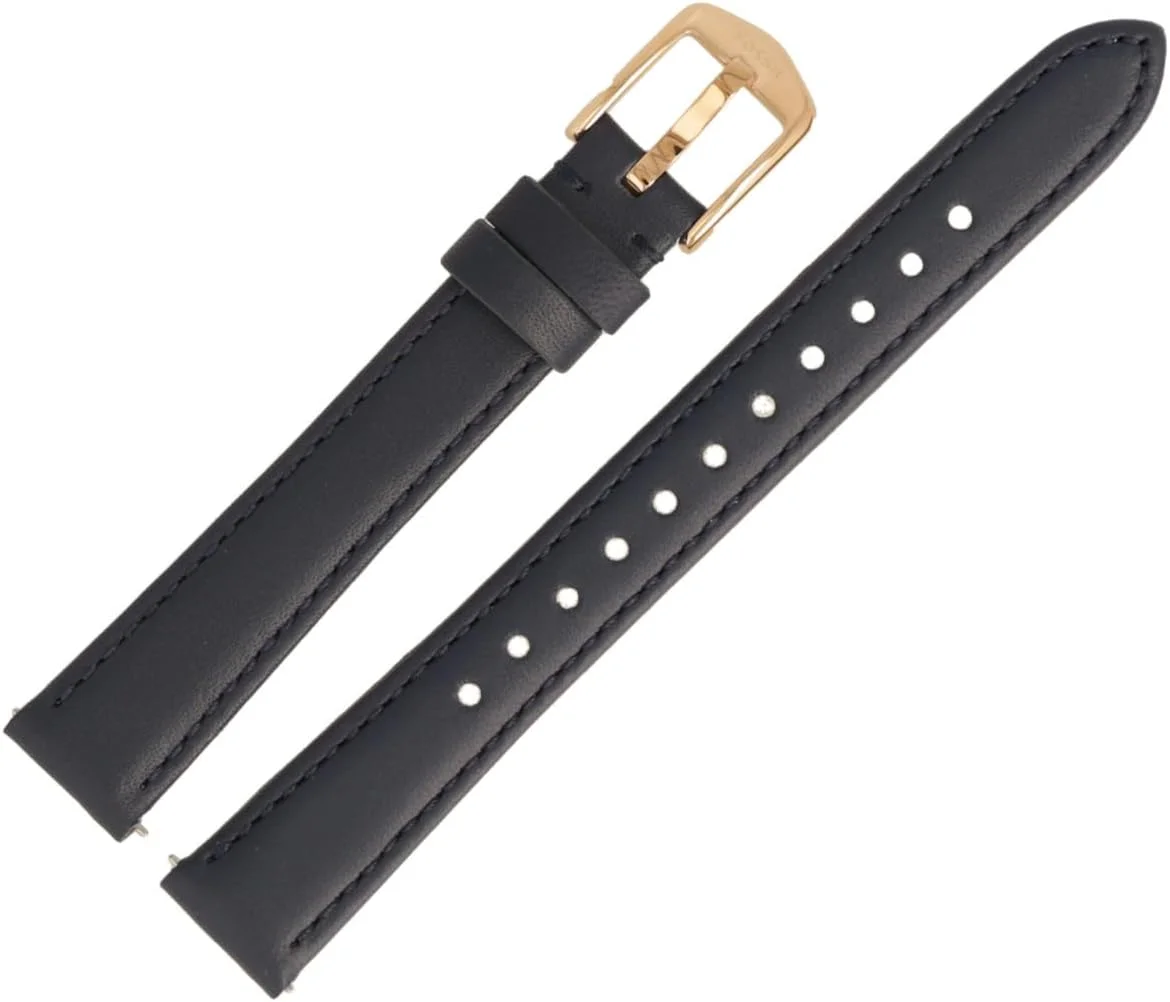 بند ساعت فسیل 14 میلی متری چرمی آبی مدل ES-3843 | LB-ES3843