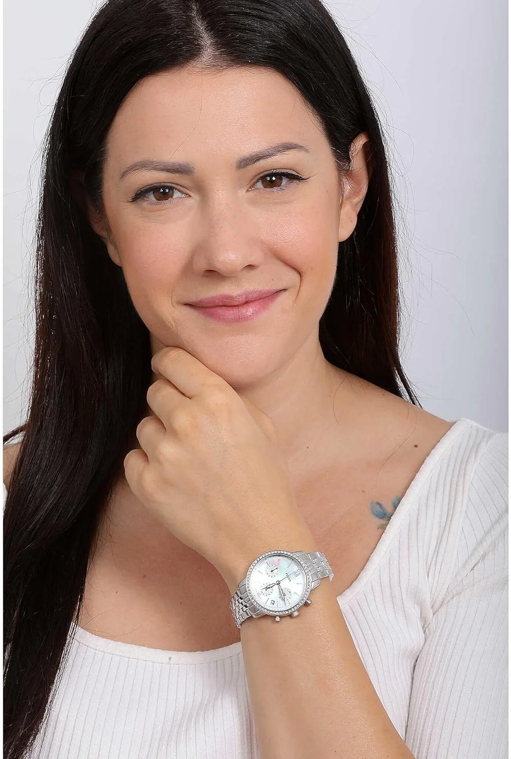 ساعت مچی عقربه ای زنانه فسیل مدل ES5357 با بند استیل ضد زنگ