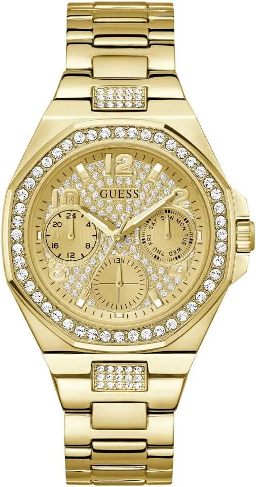 ساعت آنالوگ چندکاره زنانه گس مدل Lady Empire، عرض قاب 40 میلی متر، طلایی/شامپاینی