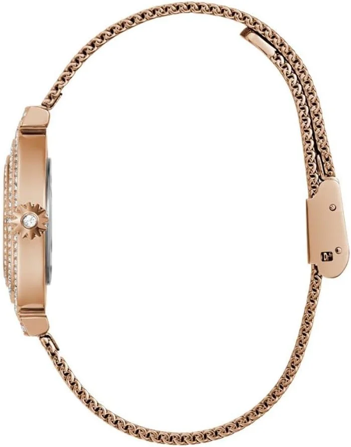 ساعت آنالوگ زنانه رزگلد با نگینهای کریستالی گس ساعت آنالوگ زنانه رزگلد با نگینهای کریستالی گس