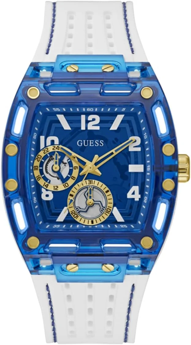 ساعت مچی مردانه GUESS مدل GW0499G6 با صفحه مستطیلی آبی