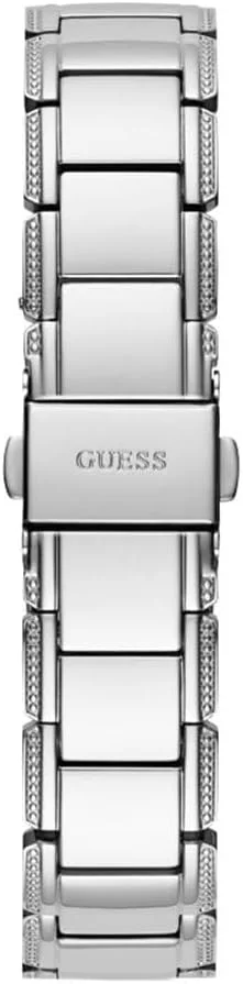 ساعت آنالوگ زنانه نقره ای GUESS با طرح گل ساعت آنالوگ زنانه نقره ای GUESS با طرح گل