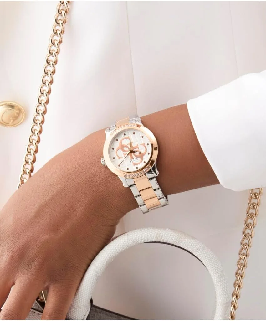 ساعت مچی زنانه آنالوگ GUESS مدل GW0861L5، صفحه سفید، سفید، مدرن ساعت مچی زنانه آنالوگ GUESS مدل GW0861L5، صفحه سفید، سفید، مدرن