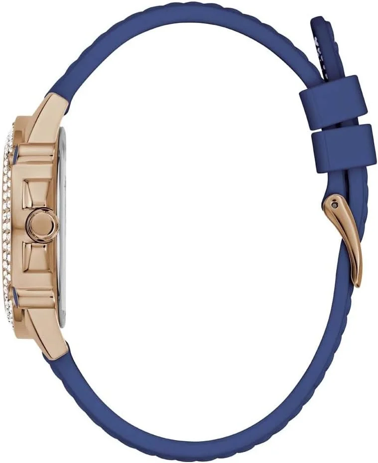 ساعت زنانه گس با قطر 38 میلی‌متر - بند سفید صفحه سفید بدنه نقره‌ای