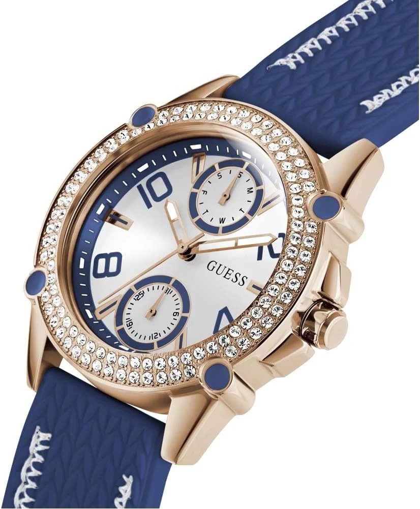 ساعت زنانه گس با قطر 38 میلی‌متر - بند سفید صفحه سفید بدنه نقره‌ای