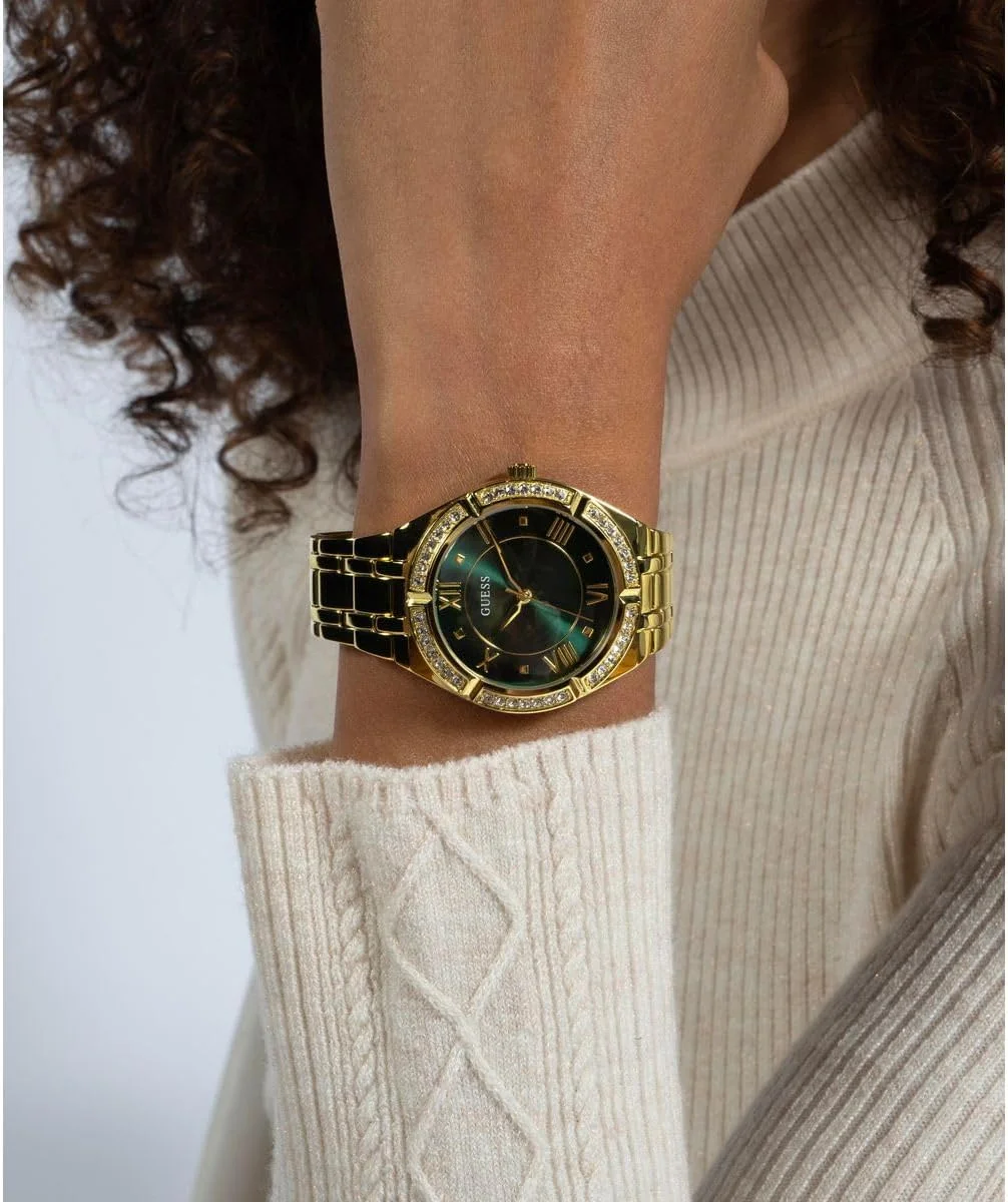 ساعت آنالوگ زنانه گس، طلایی و سبز ساعت آنالوگ زنانه گس، طلایی و سبز