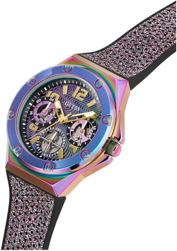 ساعت زنانه گس مدل 40 میلی متری - بند چند رنگ صفحه چندگانه بدنه رنگین کمانی ساعت زنانه گس مدل 40 میلی متری - بند چند رنگ صفحه چندگانه بدنه رنگین کمانی