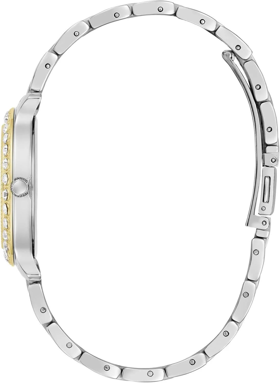 ساعت زنانه گس مدل 34 میلی متری - دستبند دو رنگ صفحه سبز بدنه دو رنگ