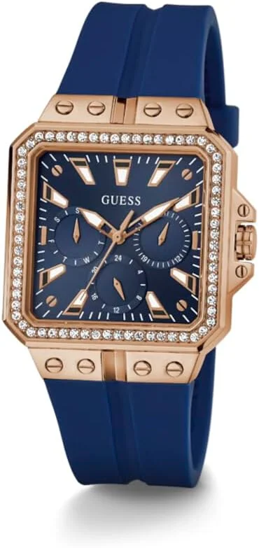 ساعت زنانه گس مدل 34 میلیمتری - بند آبی صفحه آبی بدنه رزگلد ساعت زنانه گس مدل 34 میلیمتری - بند آبی صفحه آبی بدنه رزگلد