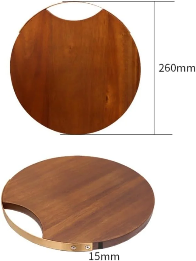 تخته برش چوبی با دسته، تخته سرو چوبی تزئینی برای پیتزا، پنیر، گوشت و میوه، مناسب برای آشپزخانه