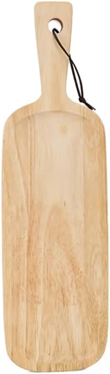 تخته گوشت چوبی با دسته، تخته برش و سرو، تخته سرو پنیر، پیتزا و نان بلند مناسب آشپزخانه، رنگ چوب بزرگ