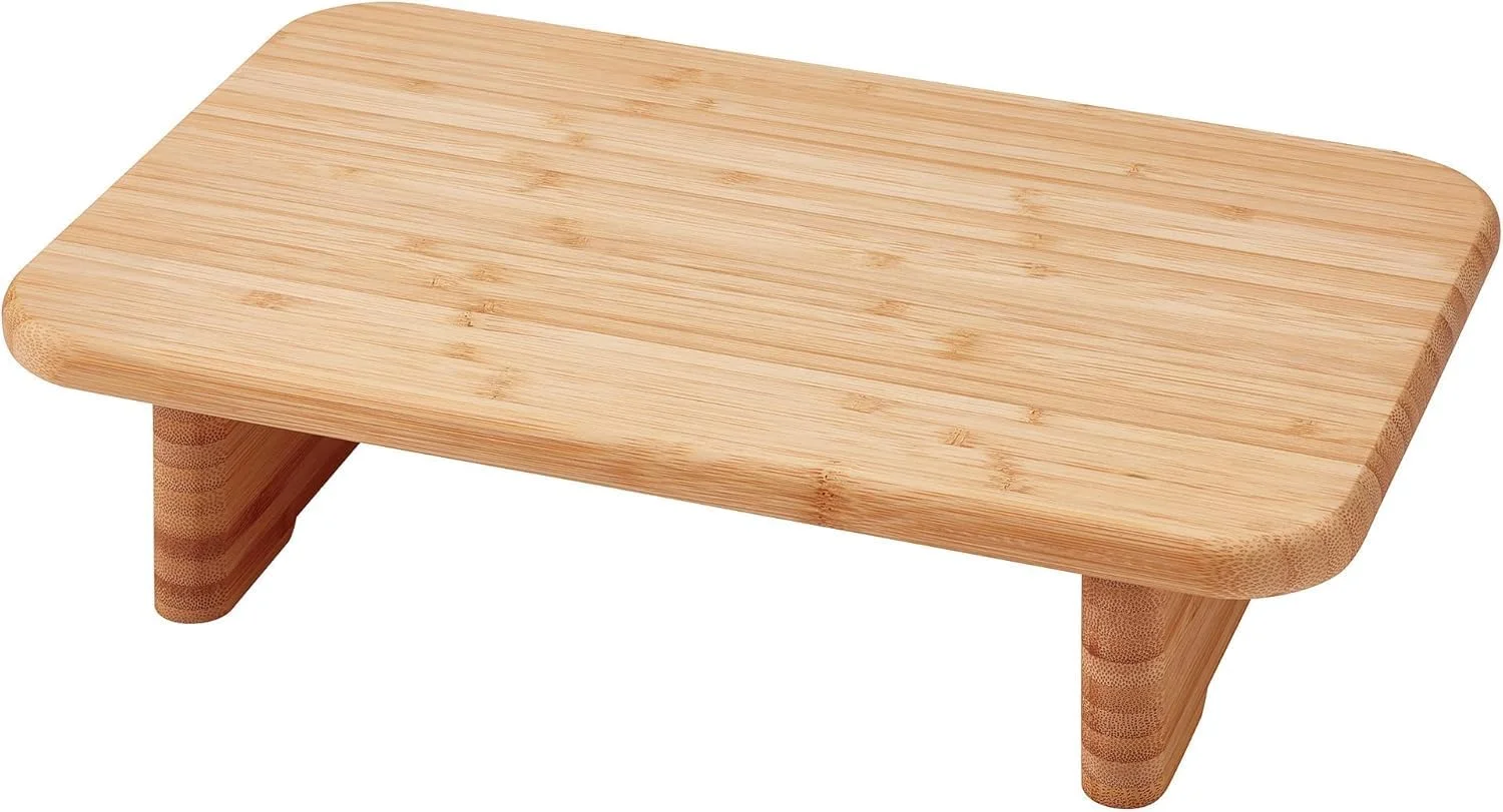 تخته برش چوبی بامبو با پایه، 32 × 22 × 8 سانتی متر، تخته سرو برای برش گوشت، سبزیجات، پنیر و نان، سازگار با محیط زیست تخته برش چوبی بامبو با پایه، 32 × 22 × 8 سانتی متر، تخته سرو برای برش گوشت، سبزیجات، پنیر و نان، سازگار با محیط زیست