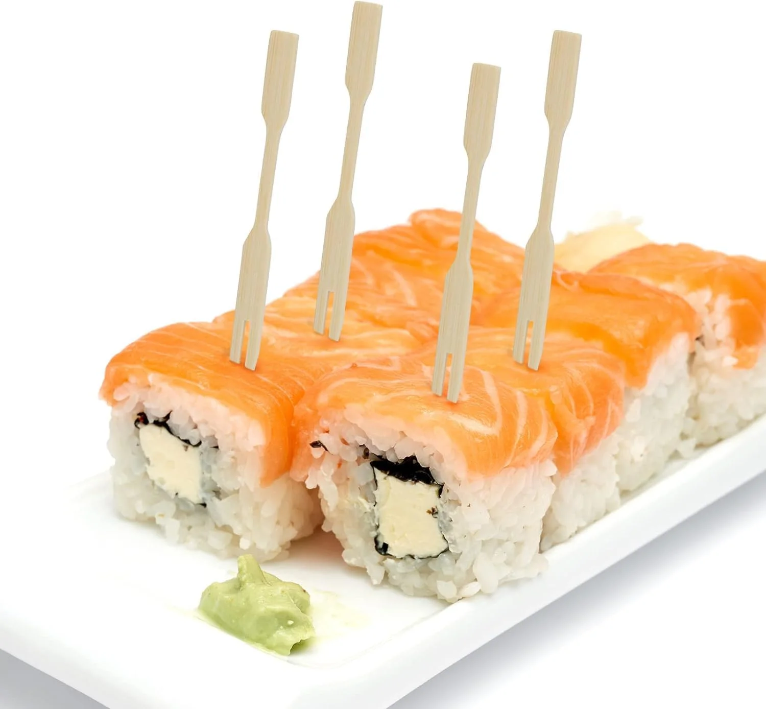 چنگال های بامبو کوچک، 200 عدد چنگال کوکتل دو شاخه کوچک، خلال دندان های چوبی یکبار مصرف برای تخته پنیر، میوه، دسر و سرو غذای مهمانی