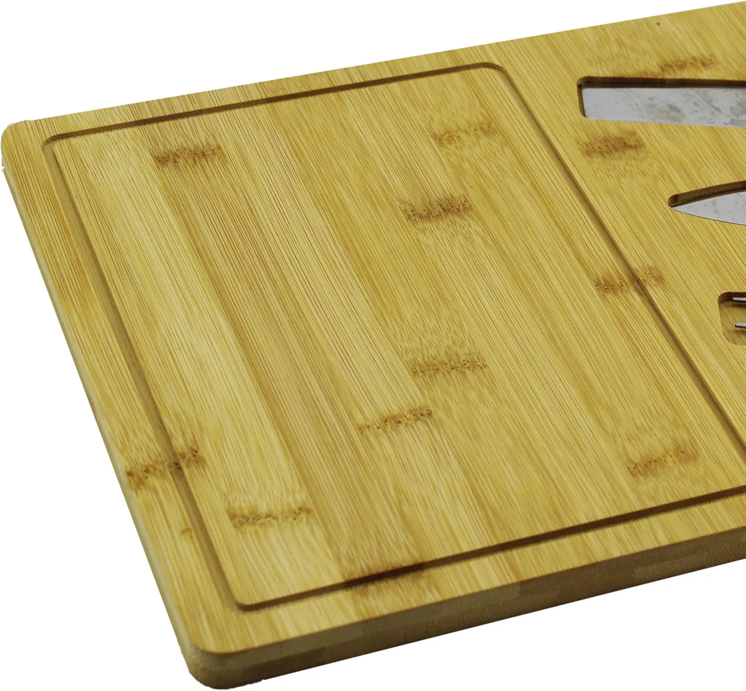 تخته سرو پنیر به همراه ست کارد و چنگال 4 تکه، تخته سرو مستطیلی چوبی ممتاز 24.5x33.5x1.5 سانتی متر، به همراه چاقو، چنگال و ابزار سرو پنیر، مناسب برای مهمانی ها، سرو مزه و پذیرایی