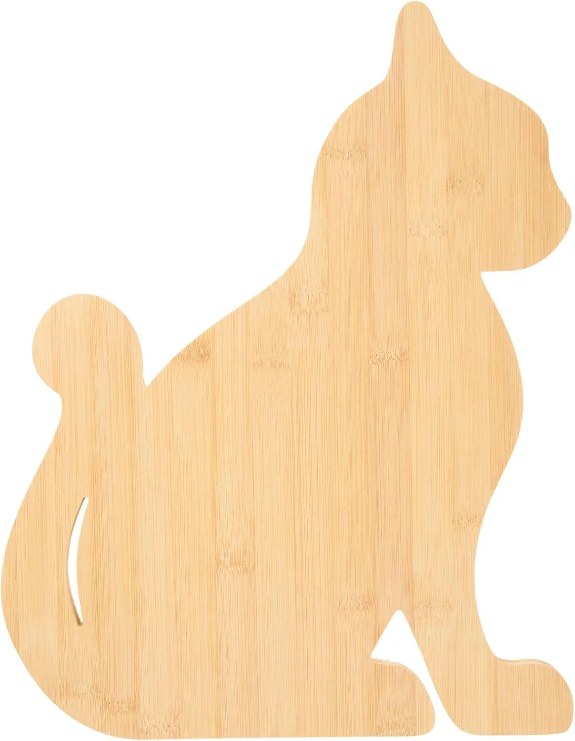 تخته برش چوبی طرح گربه بامبو، 38x30x1.5 سانتی متر، تخته سرو چوبی، تخته خردکن آشپزخانه، تخته پنیر و اردور چوبی بامبو، تخته حکاکی لیزری برای هدیه خانه نویی سفارشی