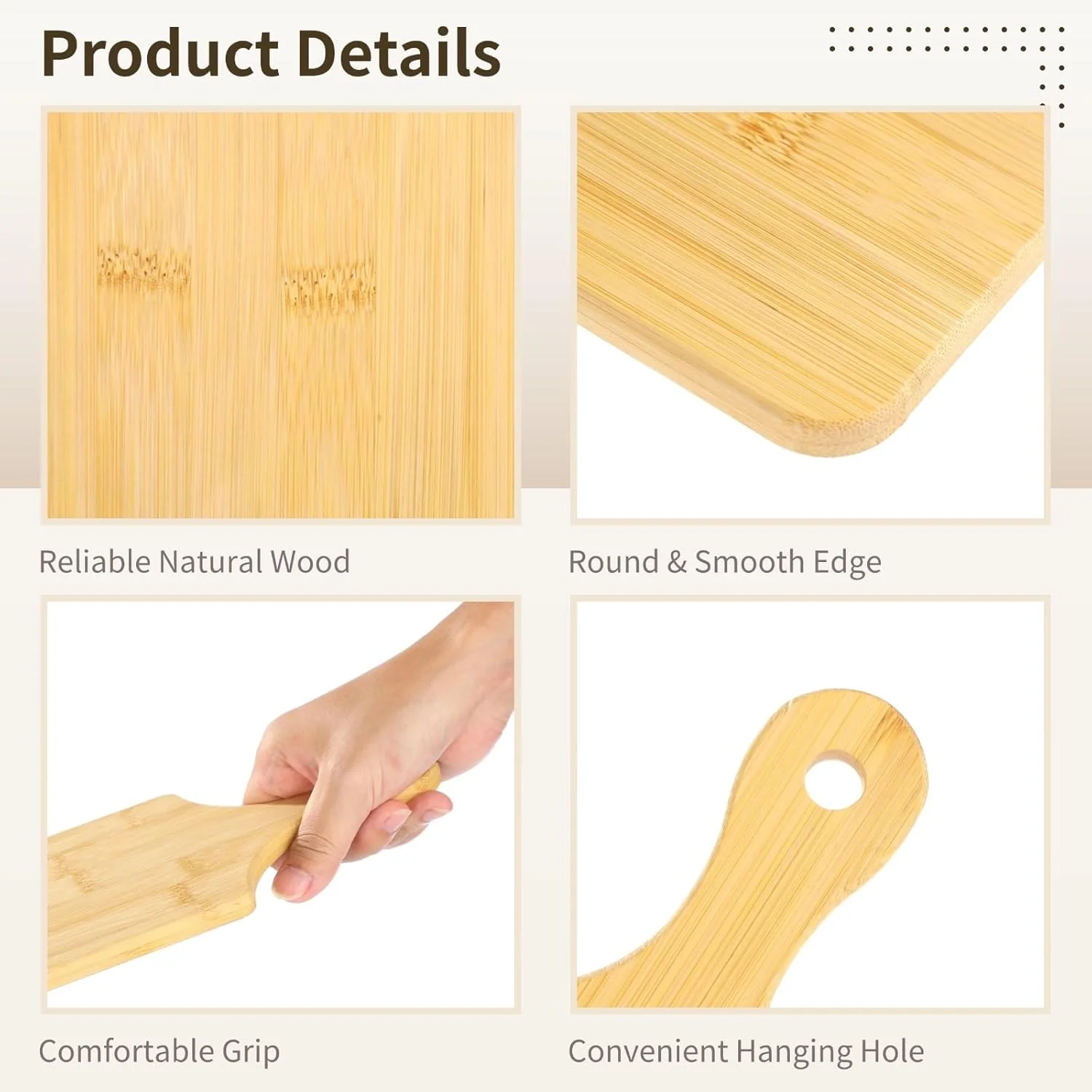 24 عدد تخته برش چوبی، تخته سرو سوسیس و کالباس چوبی 28x12.5 سانتی متری با دسته، تخته خردکن کوچک با سوراخ آویز برای آشپزخانه رستوران، نگهداری و تمیز کردن آسان