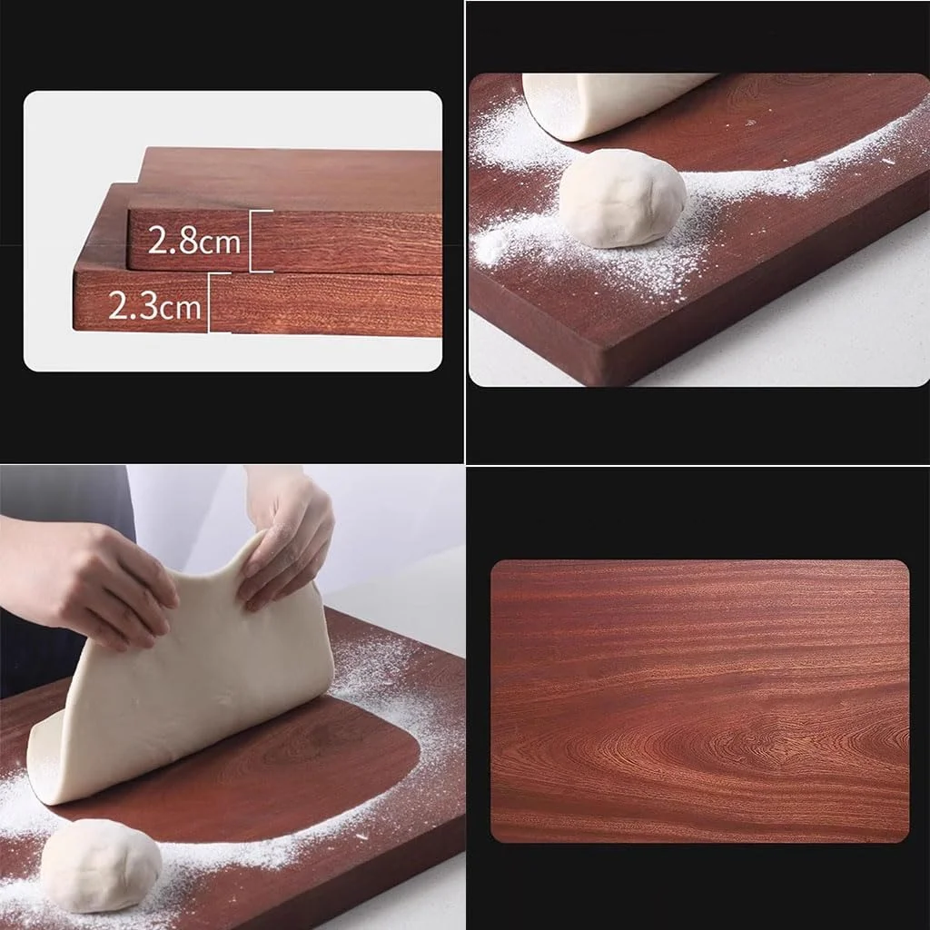 تخته برش چوبی، تخته خردکن دو طرفه، تخته سرو، تخته سرو چوبی، سینی چوبی قصابی برای گوشت، میوه، سبزیجات و پنیر (80 * 2.3 سانتی متر)