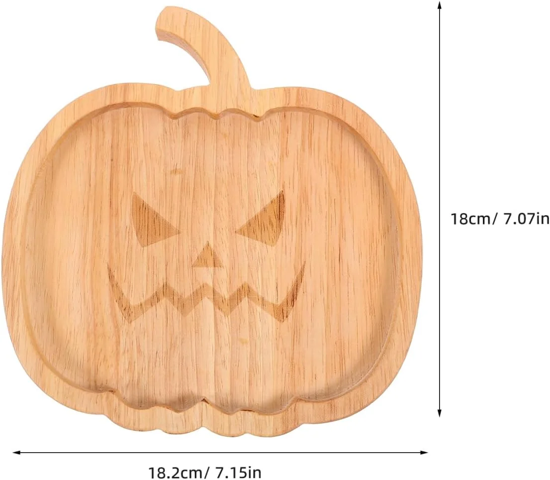 تخته سرو چوبی کدو تنبل DOITOOL - بشقاب سرو چوبی کدو تنبل برای هالووین