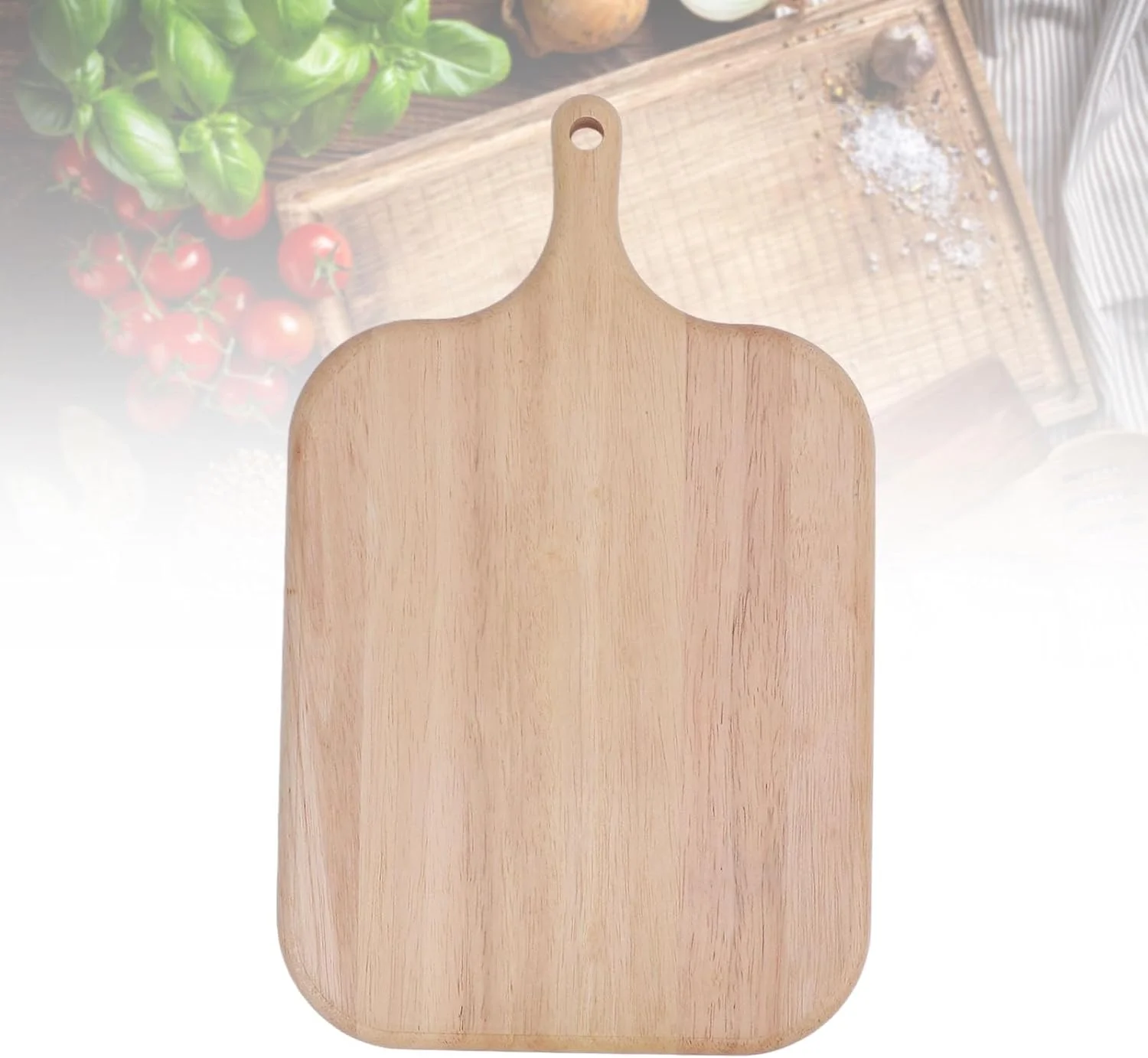 تخته برش، تخته سرو، تخته برش چوبی با دسته برای گوشت، پنیر، نان، سبزیجات، میوه ها، تخته سرو چوبی تزئینی برای آشپزخانه، سبزیجات، میوه ها (کوچک)