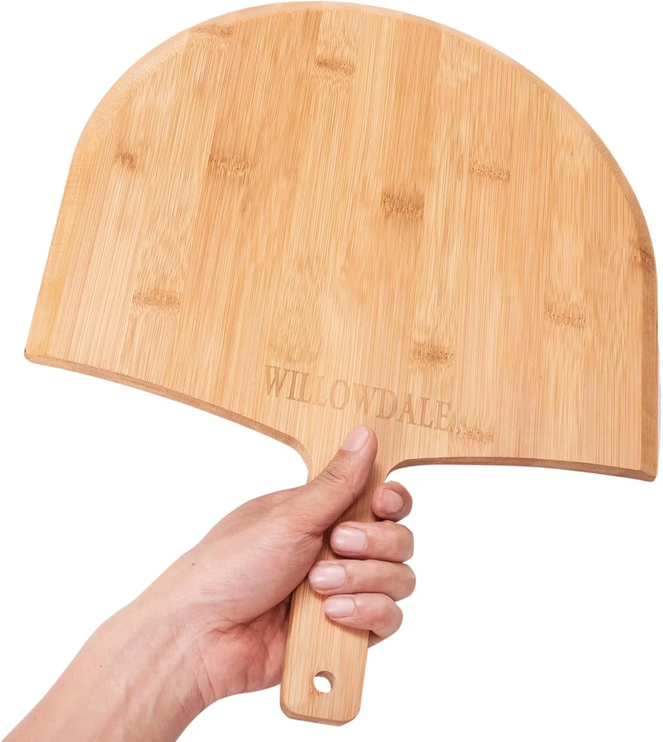 تخته پیتزا ویلودیل چوبی 30 سانتی‌متری، ست 2 عددی کفگیر پیتزا بامبو، لوازم جانبی بزرگ فر پیتزا برای پخت با دسته، تخته سرو برش چوبی برای پنیر، نان، پای، میوه و سبزیجات