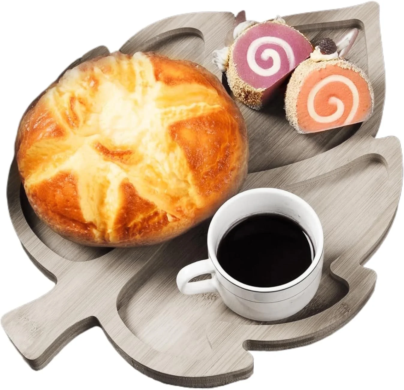 سینی های سرو غذا، سینی برگ، تخته سرو، بشقاب های چوبی برای شام، مناسب برای جشن های پاییزه، هالووین، برداشت محصول، میان وعده، نان، دسر و میوه