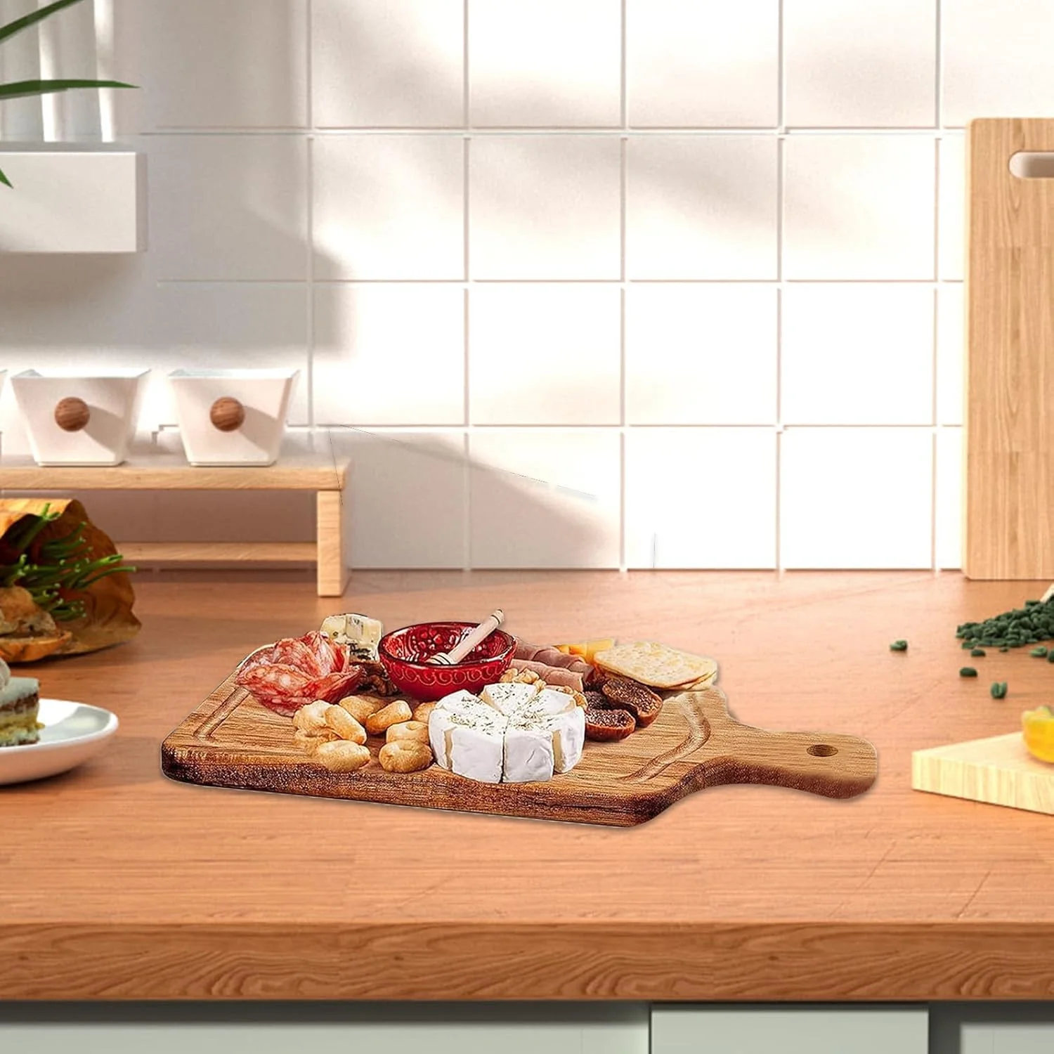 تخته سرو پذیرایی | سینی های سرو پذیرایی | سینی چوبی مربعی گوشت به همراه کارد و چنگال و برچسب تشکر برای عروسی، کریسمس، آپارتمان، خانه، دورهمی خانوادگی، و جشن خانه نو تخته سرو پذیرایی | سینی های سرو پذیرایی | سینی چوبی مربعی گوشت به همراه کارد و چنگال و برچسب تشکر برای عروسی، کریسمس، آپارتمان، خانه، دورهمی خانوادگی، و جشن خانه نو