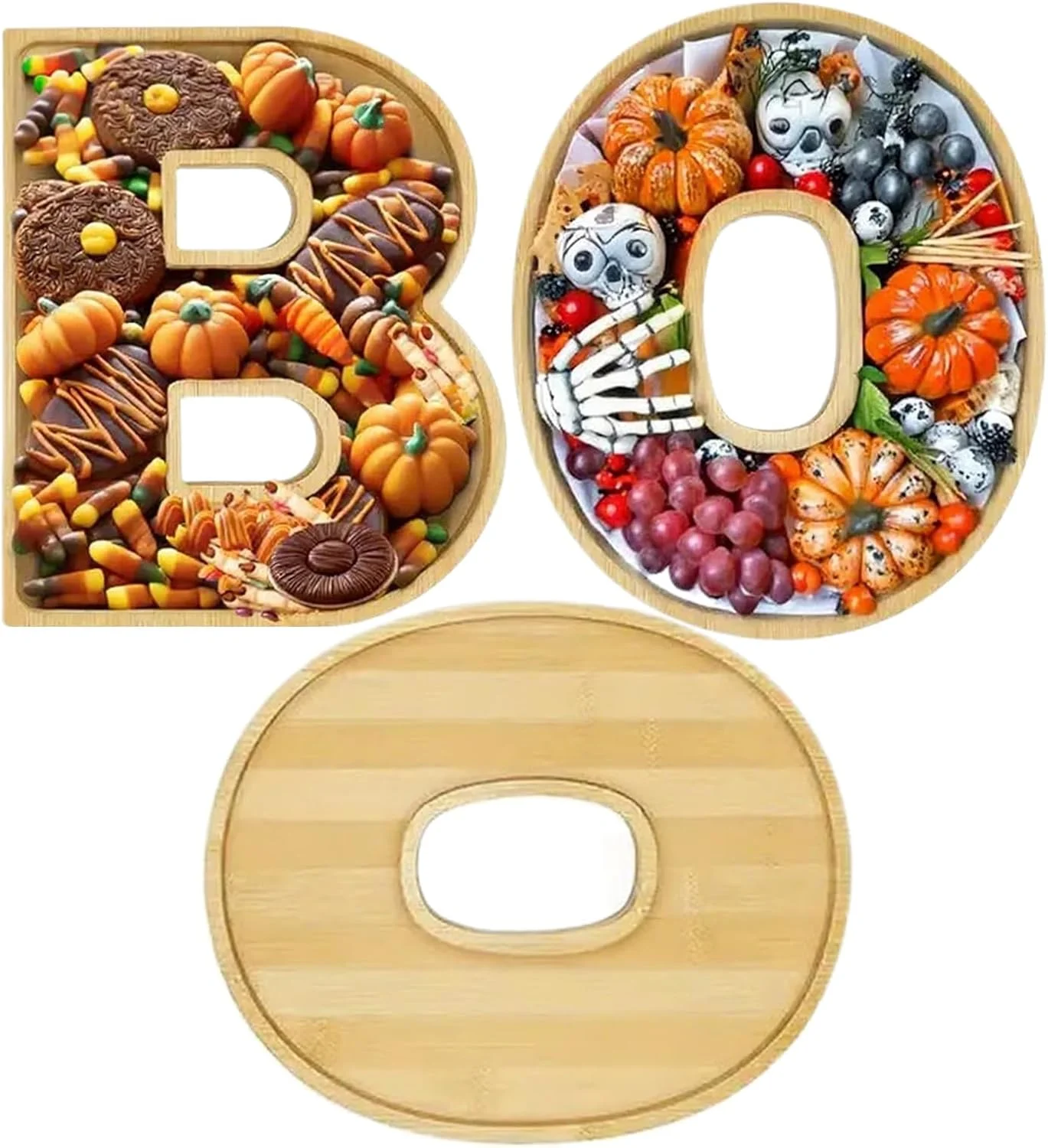 تخته سرو پذیرایی چوبی با طرح بو - سینی سرو پنیر - دکوری چوبی برای میز تعطیلات، میز کار، شومینه، خانه روستایی، مناسب برای مهمانی با کاپ کیک، میوه، تنقلات و آبنبات