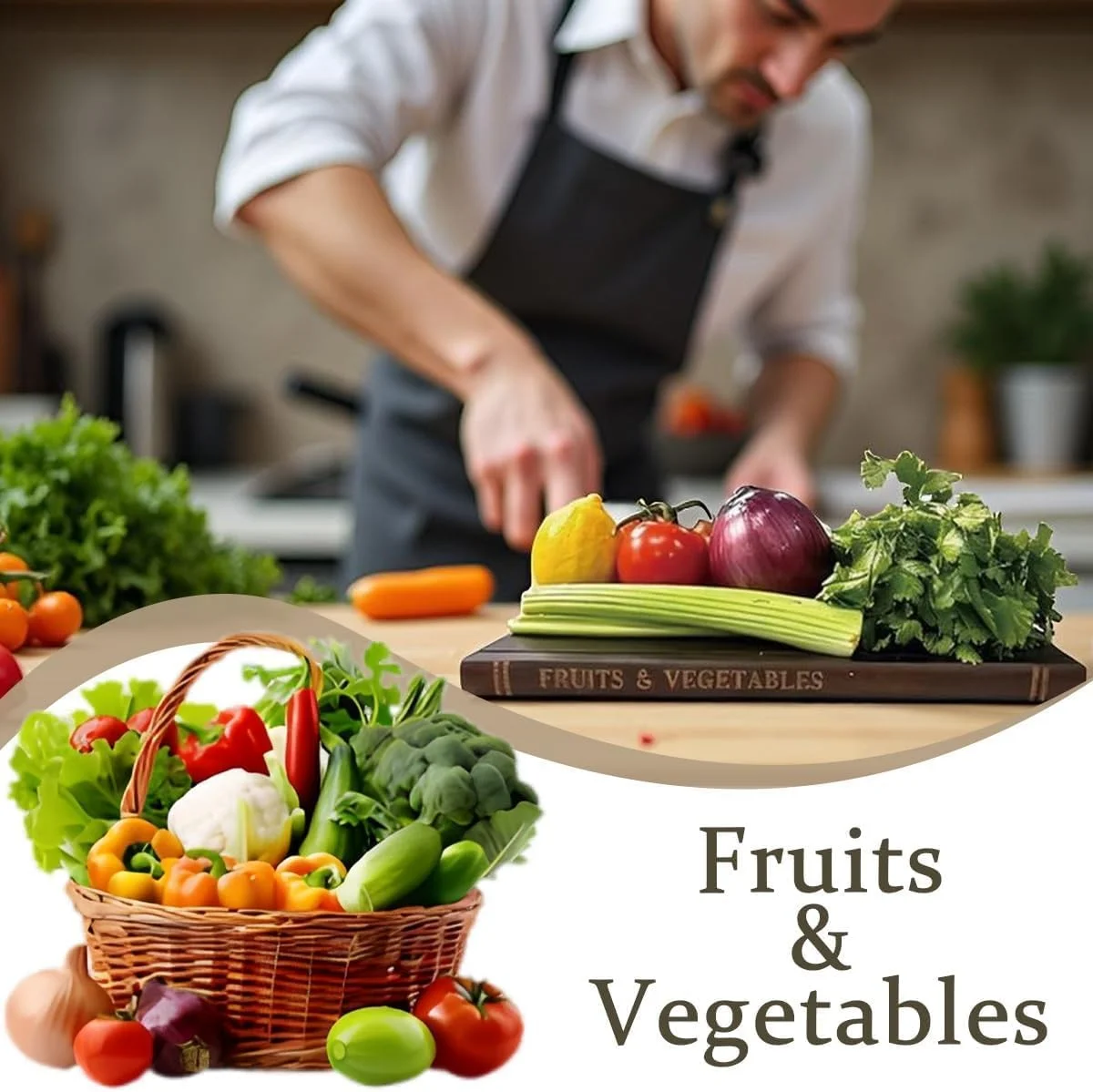 تخته برش طرح کتاب، ست تخته برش چوبی، ست تخته خردکن چوبی 3 تکه با پایه، برای آماده سازی نان، پنیر، گوشت و سبزیجات تخته برش طرح کتاب، ست تخته برش چوبی، ست تخته خردکن چوبی 3 تکه با پایه، برای آماده سازی نان، پنیر، گوشت و سبزیجات