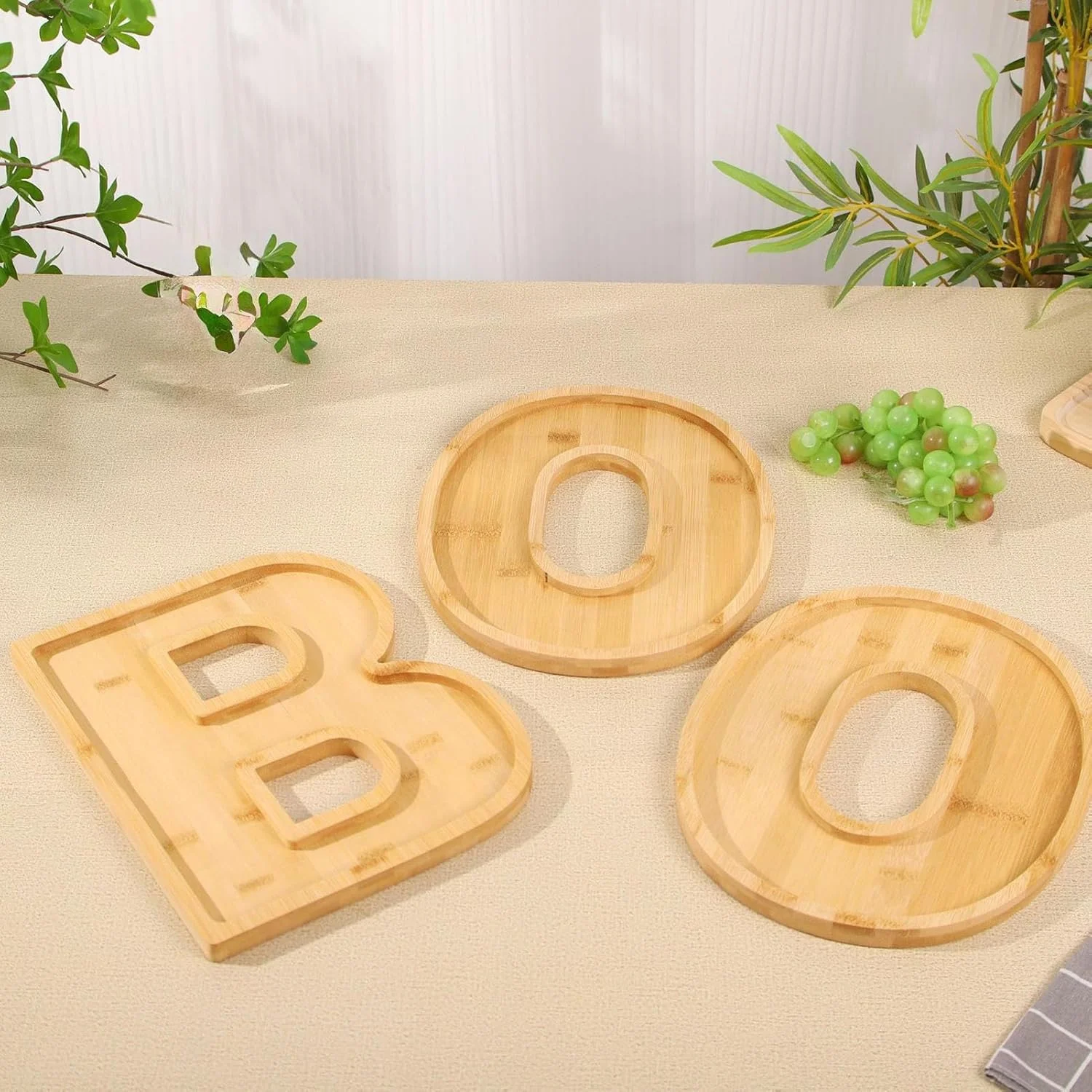 سینی پذیرایی چوبی طرح هالووین | سینی سرو تخته پنیر - دکوری چوبی برای میز، دسک، شومینه، خانه روستایی، مهمانی، شیرینی، میوه، کاپ کیک و اسنک