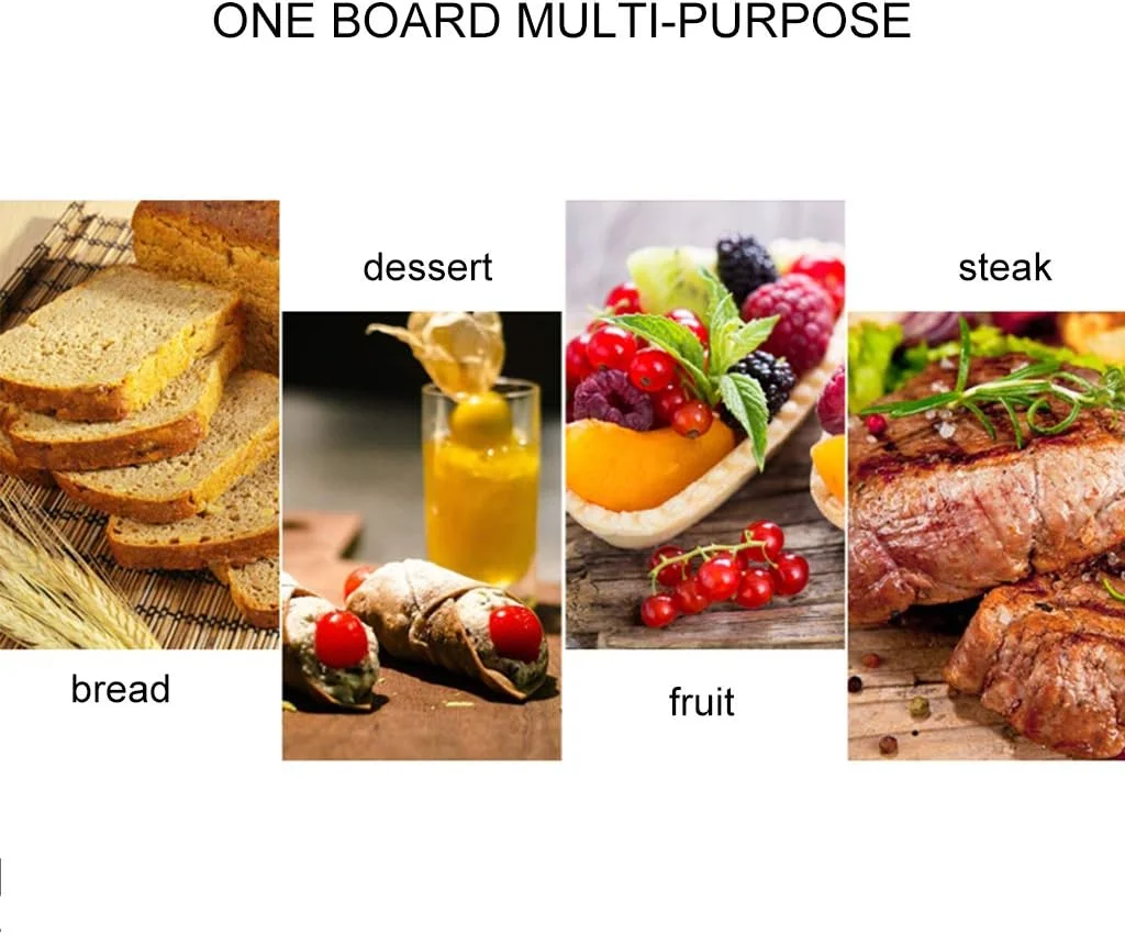 تخته برش مستطیلی چوبی خلاقانه، سینی سرو پیتزا/فوکاچیا/پنیر/آنتی پاستی/نان/سایر محصولات پخته شده، کوچک برای دوستان، کوچک - 41cm*11 Cm*2cm