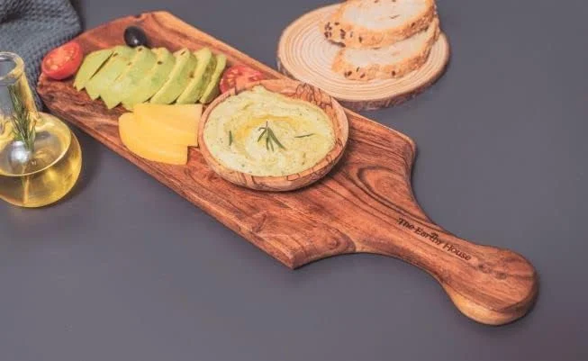 دیس پیش غذای بلند | دیس سرو چوبی | تخته پنیر | سینی چوبی | دیس گوشت | دیس تنقلات (40 در 13 سانتی متر)