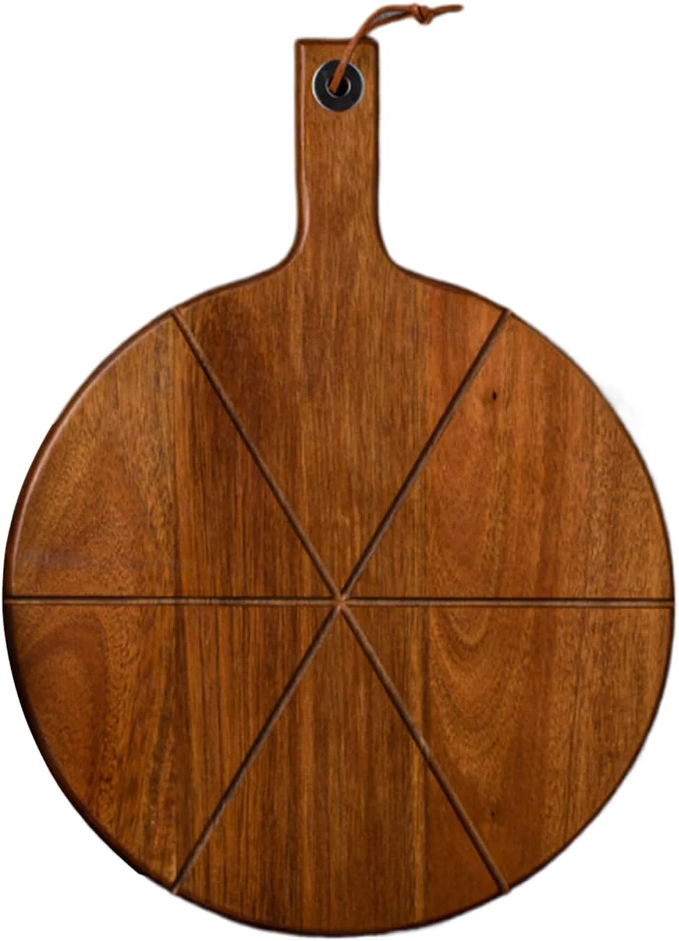 تخته برش پیتزا - با دسته، سینی سرو، تخته پیتزا چوبی گرد | برای لوازم جانبی فر پخت آشپزخانه خانگی، سرو گوشت، پنیر، نان و میوه