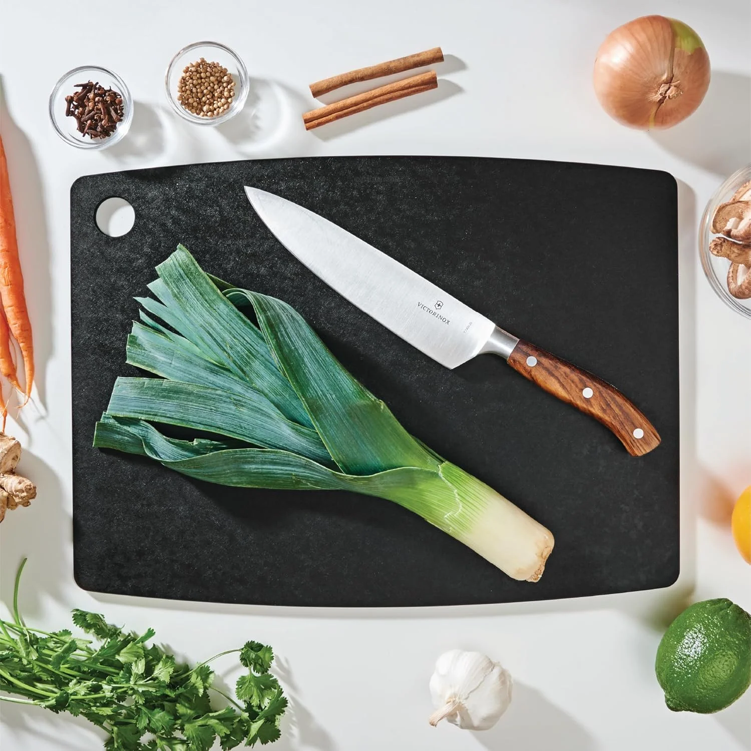 تخته برش آشپزخانه اپیکورین، 44.5 سانتی‌متر × 33 سانتی‌متر، رنگ طوسی